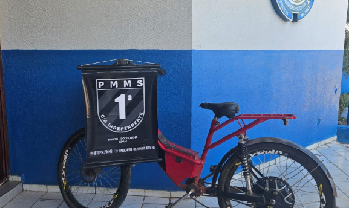 Polícia Militar recupera bicicleta elétrica furtada e encaminha suspeito à Delegacia de Bonito