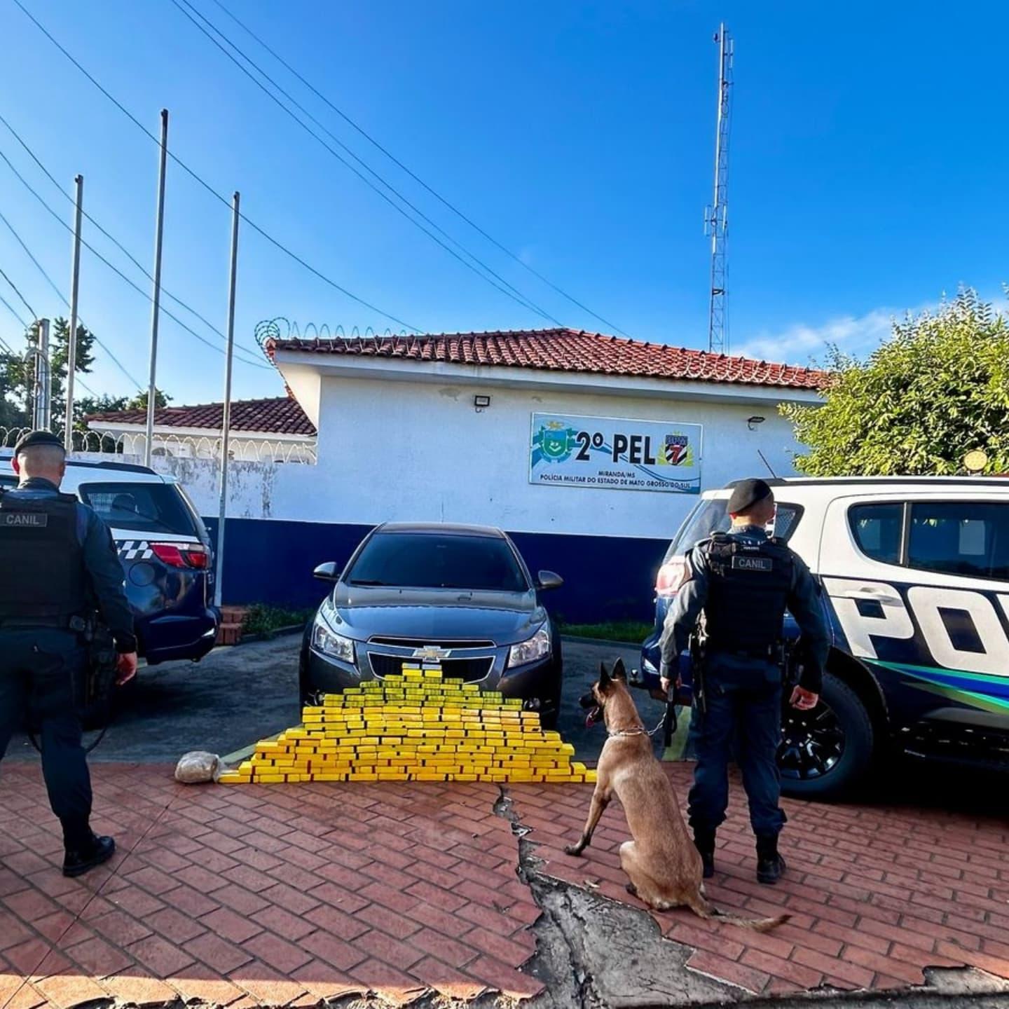 Homem é preso com mais de 100 kg de drogas na BR-262 em Miranda (MS)