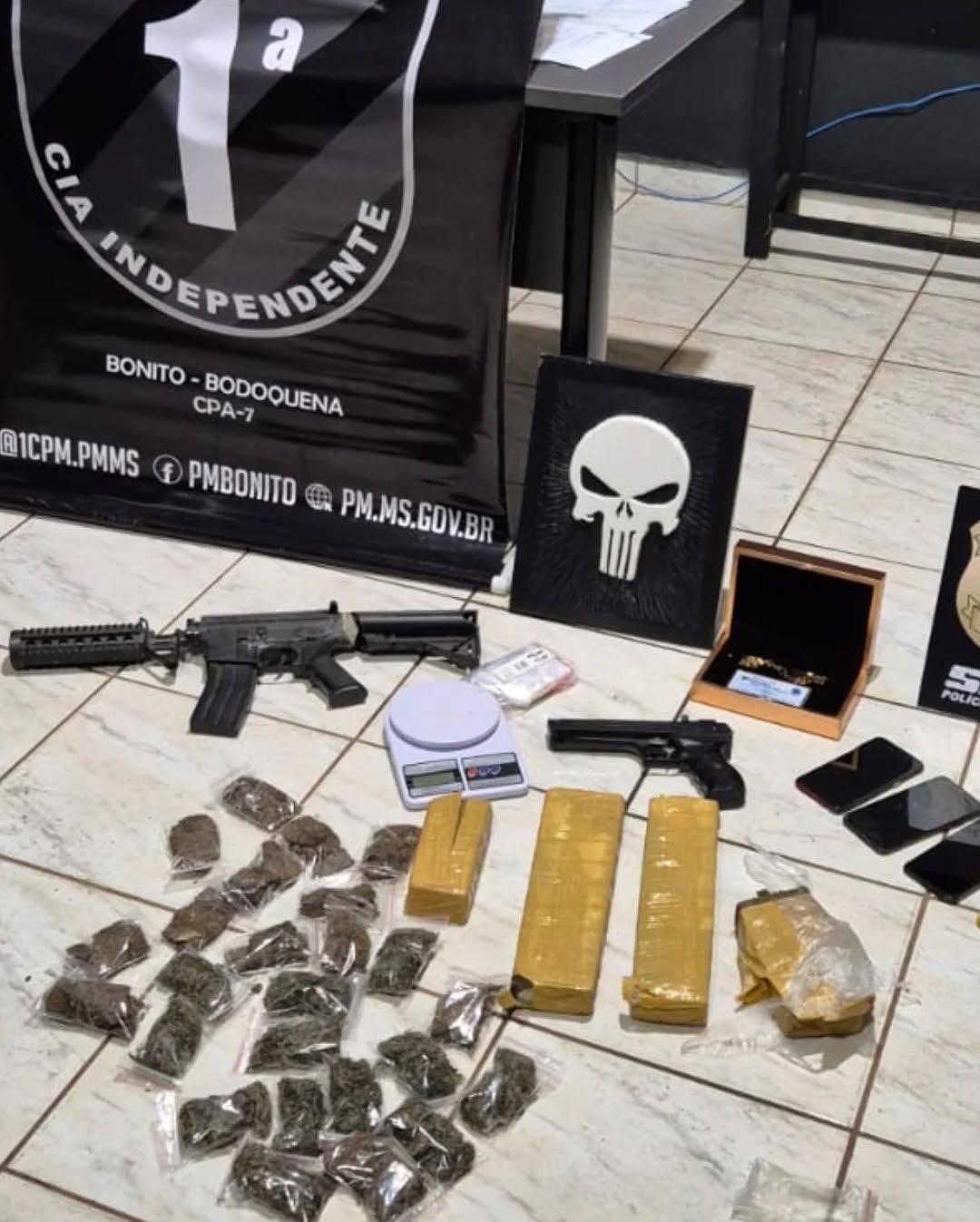 Operação conjunta prende dois por tráfico de drogas em Bonito