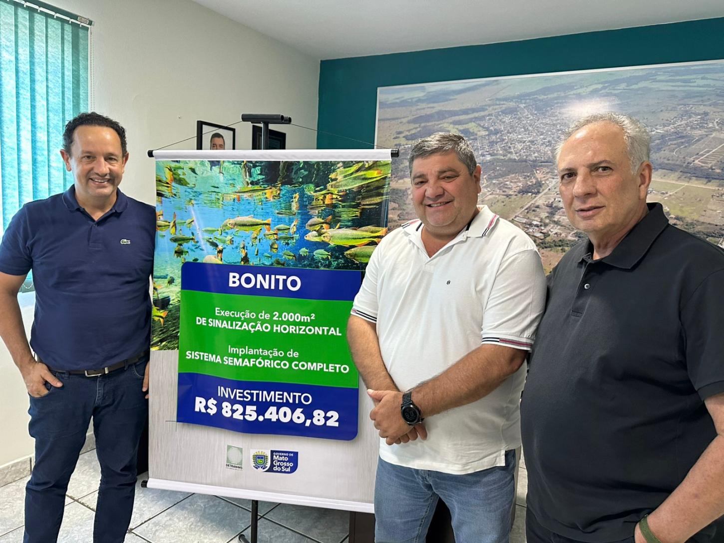 Bonito recebe investimento estadual para modernização da sinalização viária