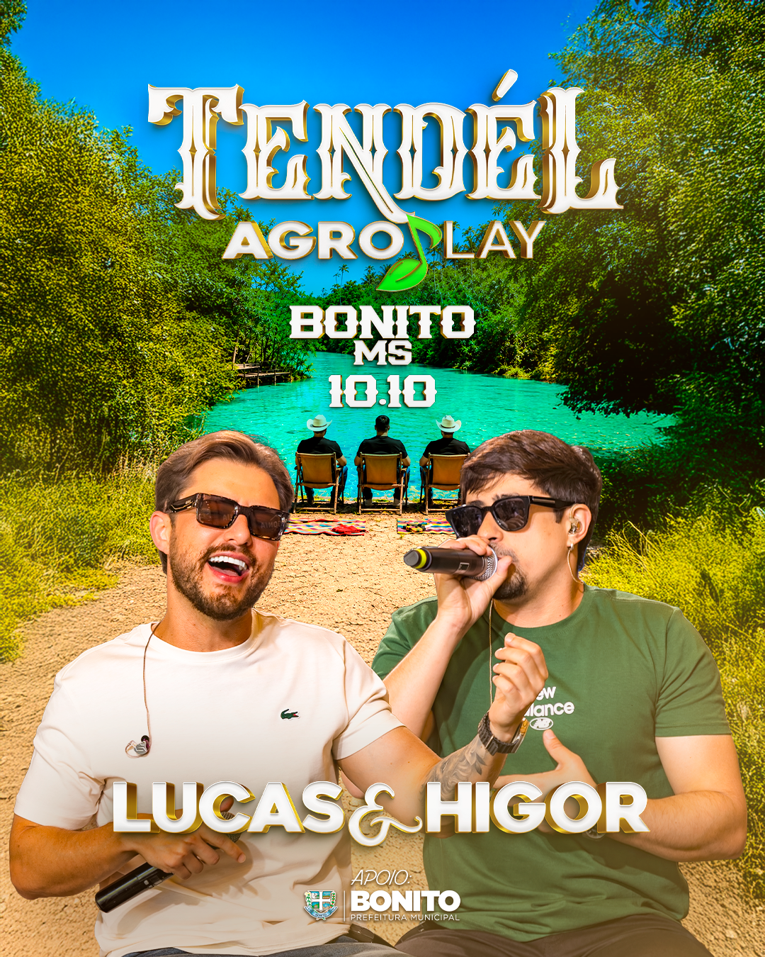 Bonito recebe Tendél neste sábado com entrada gratuita